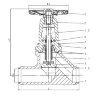 Клапан запорный 45.040 ARI-FABA-Plus  PN40, материал: сталь 1.0460, Тмакс=+450оС под приварку (PN 40, DN 100)