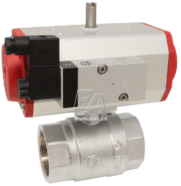 Кран шаровый KA 2", с приводом ED55 латунь/PTFE-FKM, двойного действия KA28-ED55/AM24DC