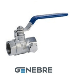 Кран шаровой полнопроходной GENEBRE 3032 06 DN025 PN25, корпус-латунь, шар-латунь, уплотнение шара-PTFE, ВР/ВР, рукоятка-рычаг, резьба BSPP, под спуск